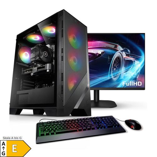 4260320412150 - PC Set Gaming mit 27 Zoll TFT Lightning 12 Intel Core i7-12700KF 32GB DDR4 NVIDIA RTX 4060 8 GB 1TB SSD WLAN Windows 11