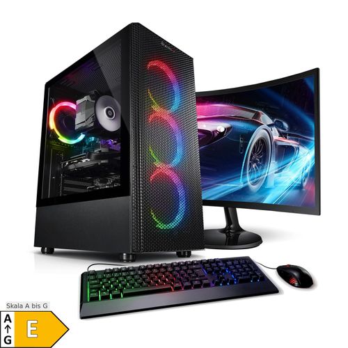 4260627613595 - PC Set mit 27 Zoll TFT Total V AMD Ryzen 7 5700X 16GB DDR4 NVIDIA RTX 4060 8 GB 1TB SSD WLAN Windows 11