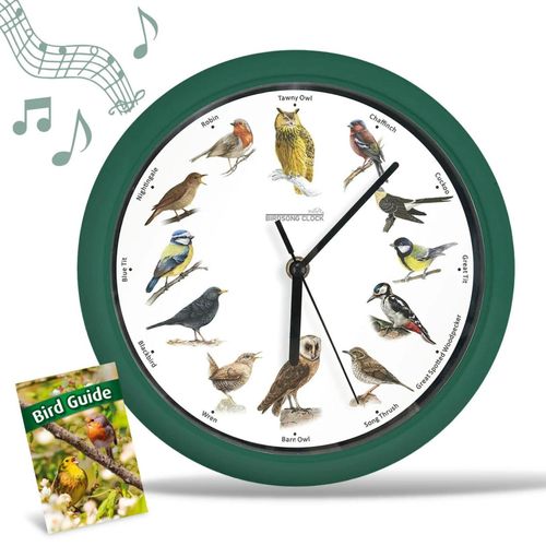 0644812059896 - Starlyf® Wanduhr - Uhr mit natürlichen Vogelstimmen Birdsong Clock