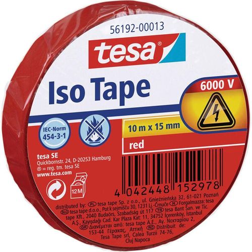 4042448152978 - ROT - tesa 56192-00013-22 Isolierband (l x b) 10 m x 15 mm 1 St