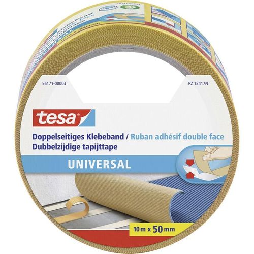 4042448388681 - Universal 56171-00003-11 Doppelseitiges Klebeband Weiß (l x b) 10 m x 50 mm 1 St - Tesa