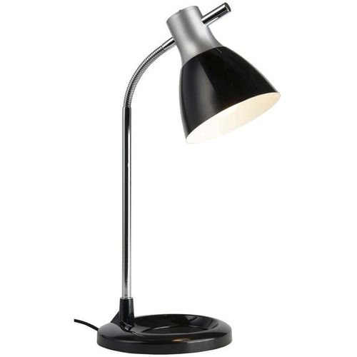 4004353121616 - Lampe Jan Tischleuchte silber schwarz 1x A60 E27 40W geeignet für Normallampen (nicht enthalten) Mit Druckschalter am Kopf - schwarz - Brilliant