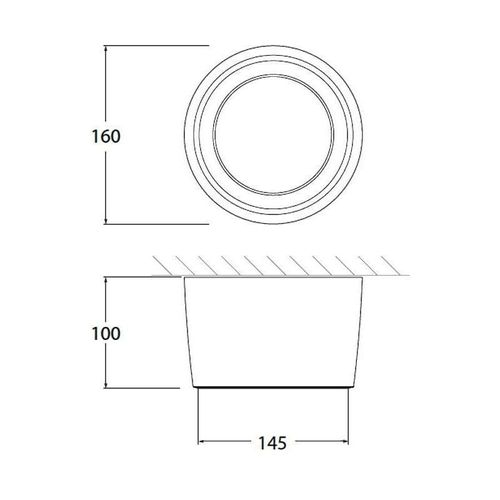 8031874223860 - - cct Livia 160 Außen-Deckenleuchte - 10W - GX53 - IP55 Farbe Grau - Grau