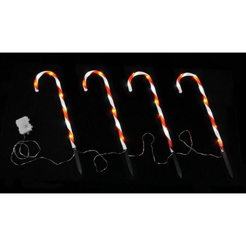 4260461472020 - Spetebo - led Zuckerstangen - 4er Set - beleuchtete Weihnachts Dekoration warm weiss