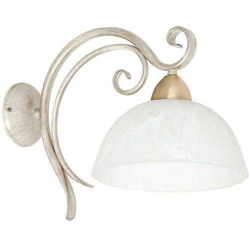 4251334611424 - Licht-erlebnisse - Wandlampe aurora white in Shabby Weiß - Shabby Weiß Weiß Messing