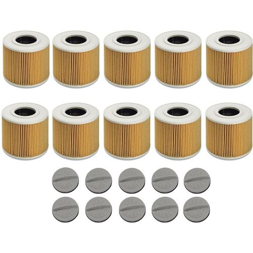 4251970357762 - Trade Shop - 10x Trade-Shop Patronen-Filter inkl Verschlussschraube für Kärcher nt 27 1 me 1428-1010 nt 27 1 me Professional 1428-1060