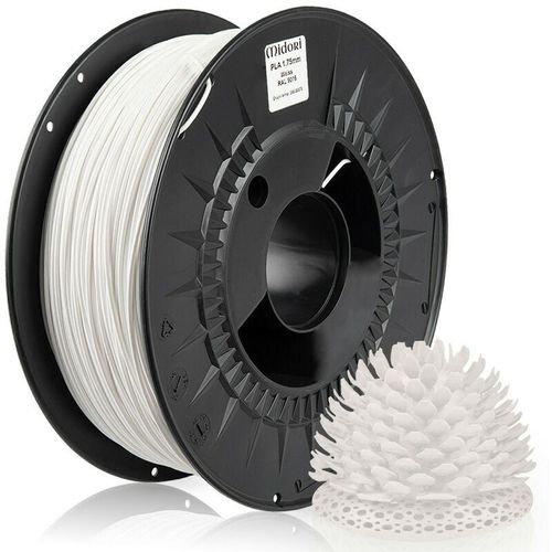 4058592510625 - 20 x ® 3D Drucker 175mm PLA Filament 1kg Spule Rolle Premium Weiß RAL9016 - Weiß - Midori