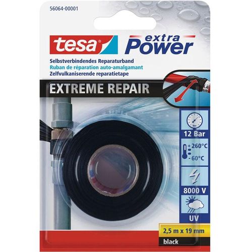 4042448287953 - Extreme repair 56064-00001-00 Reparaturband ® extra Power Schwarz (l x b) 25 m x 19 mm 1 s - Tesa