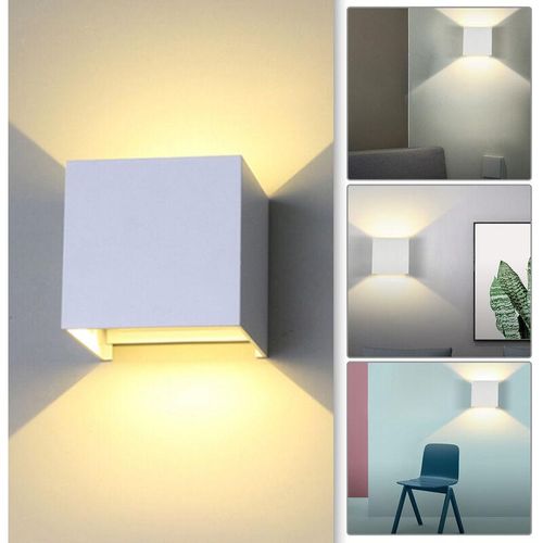 0726504032933 - Wolketon - led Wandleuchte Wandleuchten IP65 Wohnzimmer Flurlampe Treppen Wandlampe Außen Deko 12W Weiß Warmweiß - Weiß