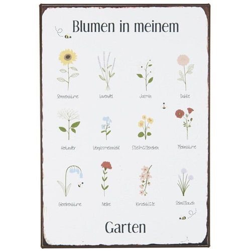 5709898360689 - Metallschild Blumen in meinem Garten 14x20 cm 5709898360689 - Metallschild Blumen in meinem Garten 14x20 cm