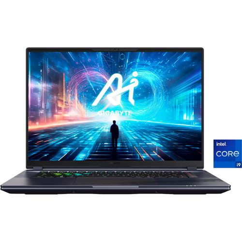 4719331758721 - GIGABYTE Gaming-Notebook AORUS 16X ASG-63DEC65SH Notebooks Gr 32 GB RAM 2000 GB SSD Core i9 grau (midnight gray aurora gray) Gaming Notebooks Bestseller