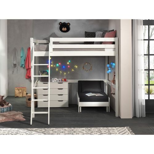 5420070235402 - Hochbett mit Liegefläche 140 x 200 cm inkl Sesselbett und Schubladen Kommode versch Farben 5420070235402 - Hochbett mit Liegefläche 140 x 200 cm inkl Sesselbett und Schubladen Kommode versch Farben