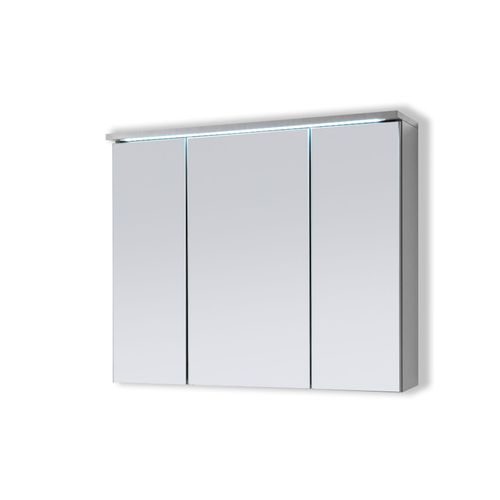 0729389815714 - Badmöbel Spiegelschrank DUO 80 mit LED Beleuchtung Grau 0729389815714 - Badmöbel Spiegelschrank DUO 80 mit LED Beleuchtung Grau