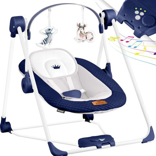 4260692714937 - KIDIZ® Babywippe Babyschaukel mit 5 Geschwindigkeitseinstellungen zusammenklappbarer Baby Wippe Schaukel Babyhochstuhl mit Spielbogen Spielzeugen 5 beruhigende Naturgeräusche neugeborene 4260692714937 - KIDIZ® Babywippe Babyschaukel mit 5 Geschwindigkeitseinstellungen zusammenklappbarer Baby Wippe Schaukel Babyhochstuhl mit Spielbogen Spielzeugen 5 beruhigende Naturgeräusche neugeborene