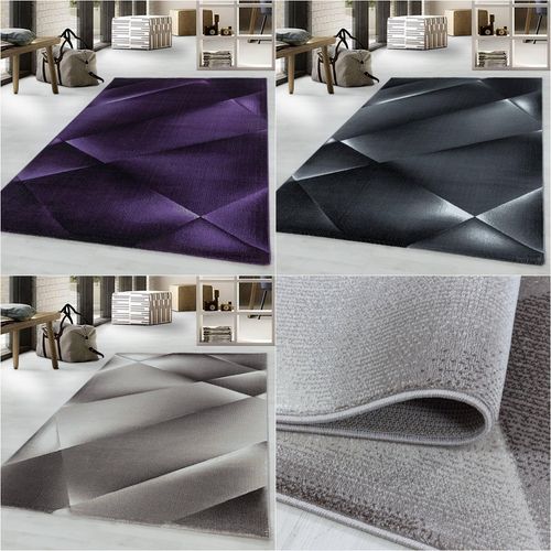 4053659040190 - Designer Kurzflor Teppich modern design Wohnzimmer meliert kariert Höhe 9 mm 4053659040190 - Designer Kurzflor Teppich modern design Wohnzimmer meliert kariert Höhe 9 mm