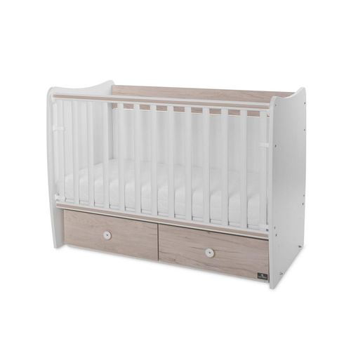 3800166108377 - Babybett MATRIX NEW Kinderbett 120 x 60 cm 2 Ebenen 2 Schubladen hellbran weiß 3800166108377 - Babybett MATRIX NEW Kinderbett 120 x 60 cm 2 Ebenen 2 Schubladen hellbran weiß