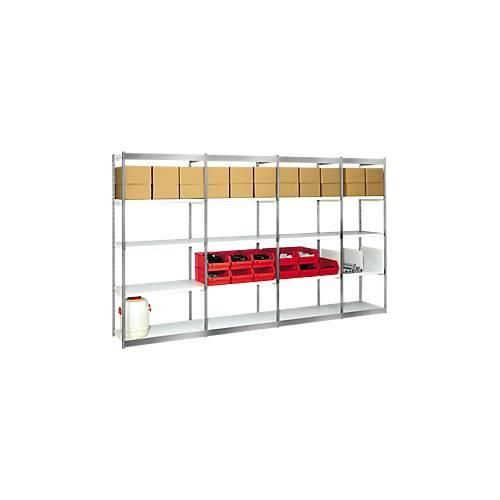 4044917422308 - Endseite Stora 100 HxT 190x40cm für 5 Böden Rahmenfarbe silbe