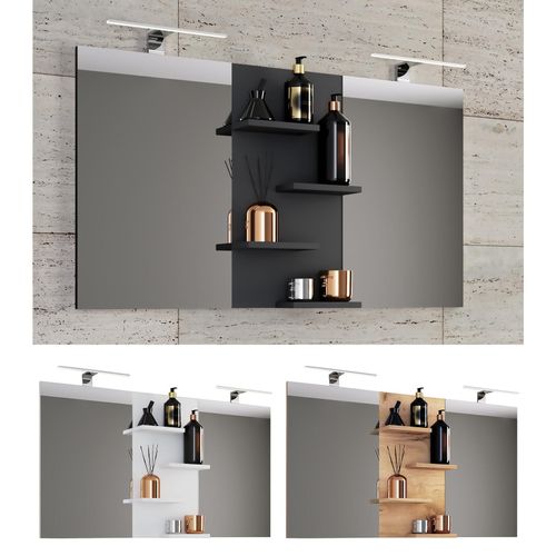 4051814409646 - Badspiegel Badspiegel rahmenlos Wandspiegel mit Ablagefächer modernes Design Maße ca 59 x 112 cm x T 12 Wandspiegel ¿ Budasi Gr 112 honig eiche B112cm H59cm T12cm Holzwerkstoff Spiegel 4051814409646 - Badspiegel Badspiegel rahmenlos Wandspiegel mit Ablagefächer modernes Design Maße ca 59 x 112 cm x T 12 Wandspiegel ¿ Budasi Gr 112 honig eiche B112cm H59cm T12cm Holzwerkstoff Spiegel