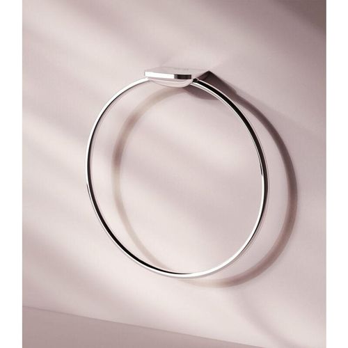 4051343071758 - Handtuchring mit Bohren Rund Wandmontage Handtuch Ring drehbarer Halter Edelstahl Tuchch Stange Ring Küchen- und Badaccessoires Chrom - Chrom - Ampm