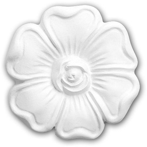 4250691776692 - Decor - Zierelement profhome 160006 Rosette Zeitloses Klassisches Design weiß ø 6 cm - weiß