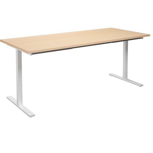 4061753263834 - Mehrzwecktisch DUO-T gerade Platte HxT 740 x 800 mm Breite 1800 mm Birke weiß