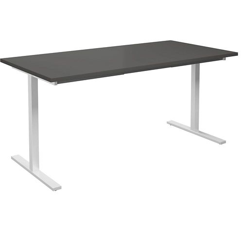 4061753263766 - Mehrzwecktisch DUO-T gerade Platte HxT 740 x 800 mm Breite 1600 mm dunkelgrau weiß 4061753263766 - Mehrzwecktisch DUO-T gerade Platte HxT 740 x 800 mm Breite 1600 mm dunkelgrau weiß