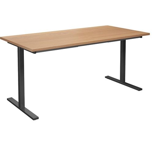 4061753263674 - Mehrzwecktisch DUO-T gerade Platte HxT 740 x 800 mm Breite 1600 mm Buche schwarz 4061753263674 - Mehrzwecktisch DUO-T gerade Platte HxT 740 x 800 mm Breite 1600 mm Buche schwarz