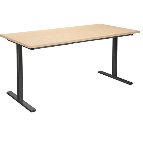 4061753263643 - Mehrzwecktisch DUO-T gerade Platte HxT 740 x 800 mm Breite 1600 mm Birke schwarz 4061753263643 - Mehrzwecktisch DUO-T gerade Platte HxT 740 x 800 mm Breite 1600 mm Birke schwarz
