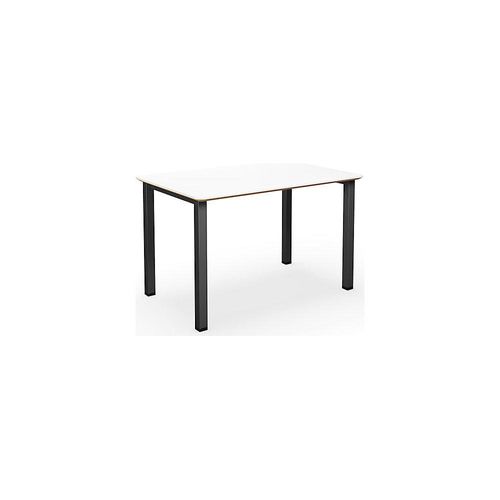 4061753269553 - Mehrzwecktisch DUO-U Trend gerade Platte abgerundete Ecken Tiefe 800 mm Breite 1200 mm weiß schwarz 4061753269553 - Mehrzwecktisch DUO-U Trend gerade Platte abgerundete Ecken Tiefe 800 mm Breite 1200 mm weiß schwarz