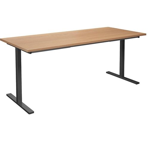 4061753263858 - Mehrzwecktisch DUO-T gerade Platte HxT 740 x 800 mm Breite 1800 mm Buche schwarz 4061753263858 - Mehrzwecktisch DUO-T gerade Platte HxT 740 x 800 mm Breite 1800 mm Buche schwarz