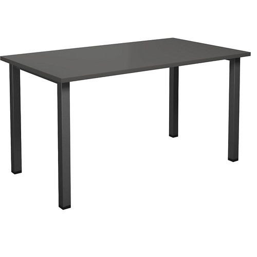 4061753264282 - Mehrzwecktisch DUO-U gerade Platte Tiefe 800 mm Breite 1400 mm dunkelgrau schwarz 4061753264282 - Mehrzwecktisch DUO-U gerade Platte Tiefe 800 mm Breite 1400 mm dunkelgrau schwarz