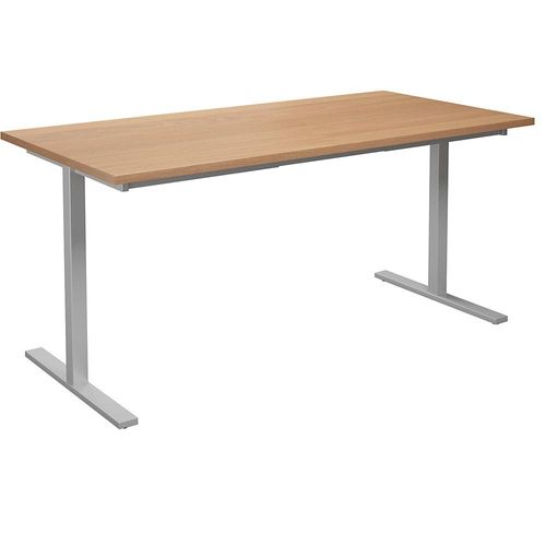 4061753263667 - Mehrzwecktisch DUO-T gerade Platte HxT 740 x 800 mm Breite 1600 mm Buche silber 4061753263667 - Mehrzwecktisch DUO-T gerade Platte HxT 740 x 800 mm Breite 1600 mm Buche silber