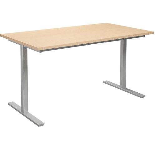 4061753263452 - Mehrzwecktisch DUO-T gerade Platte HxT 740 x 800 mm Breite 1400 mm Birke silber 4061753263452 - Mehrzwecktisch DUO-T gerade Platte HxT 740 x 800 mm Breite 1400 mm Birke silber