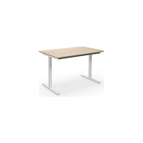 4061753268938 - Mehrzwecktisch DUO-T Trend gerade Platte abgerundete Ecken Tiefe 800 mm Breite 1200 mm Eiche weiß 4061753268938 - Mehrzwecktisch DUO-T Trend gerade Platte abgerundete Ecken Tiefe 800 mm Breite 1200 mm Eiche weiß