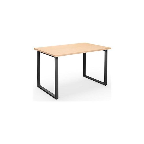 4061753262561 - Mehrzwecktisch DUO-O gerade Platte Tiefe 800 mm Breite 1200 mm Birke   schwarz