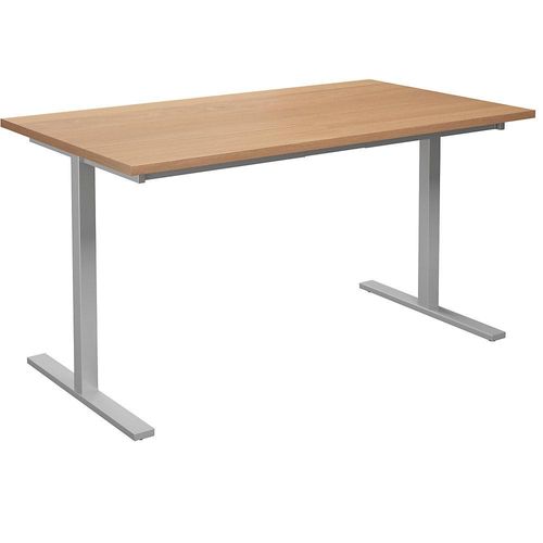 4061753263483 - Mehrzwecktisch DUO-T gerade Platte HxT 740 x 800 mm Breite 1400 mm Buche silber 4061753263483 - Mehrzwecktisch DUO-T gerade Platte HxT 740 x 800 mm Breite 1400 mm Buche silber