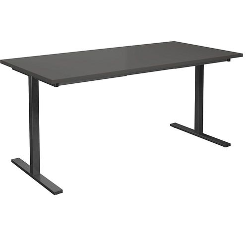 4061753263742 - Mehrzwecktisch DUO-T gerade Platte HxT 740 x 800 mm Breite 1600 mm dunkelgrau schwarz 4061753263742 - Mehrzwecktisch DUO-T gerade Platte HxT 740 x 800 mm Breite 1600 mm dunkelgrau schwarz