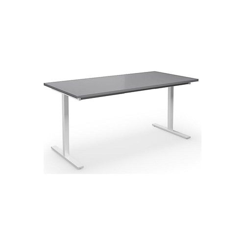 4061753263773 - Mehrzwecktisch DUO-T gerade Platte HxT 740 x 800 mm Breite 1600 mm lichtgrau weiß 4061753263773 - Mehrzwecktisch DUO-T gerade Platte HxT 740 x 800 mm Breite 1600 mm lichtgrau weiß