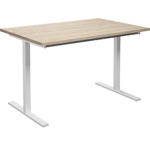 4061753263353 - Mehrzwecktisch DUO-T gerade Platte HxT 740 x 800 mm Breite 1200 mm Eiche weiß