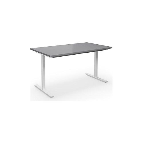 4061753263599 - Mehrzwecktisch DUO-T gerade Platte HxT 740 x 800 mm Breite 1400 mm lichtgrau weiß 4061753263599 - Mehrzwecktisch DUO-T gerade Platte HxT 740 x 800 mm Breite 1400 mm lichtgrau weiß