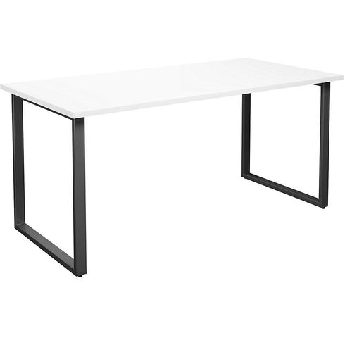 4061753263070 - Mehrzwecktisch DUO-O gerade Platte Tiefe 800 mm Breite 1600 mm weiß schwarz 4061753263070 - Mehrzwecktisch DUO-O gerade Platte Tiefe 800 mm Breite 1600 mm weiß schwarz