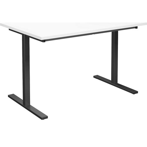 4061753263438 - Mehrzwecktisch DUO-T gerade Platte HxT 740 x 800 mm Breite 1200 mm weiß schwarz