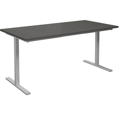 4061753263728 - Mehrzwecktisch DUO-T gerade Platte HxT 740 x 800 mm Breite 1600 mm dunkelgrau silber 4061753263728 - Mehrzwecktisch DUO-T gerade Platte HxT 740 x 800 mm Breite 1600 mm dunkelgrau silber