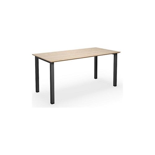 4061753269287 - Mehrzwecktisch DUO-U Trend gerade Platte Tiefe 800 mm Breite 1400 mm Eiche schwarz kaiserkraft