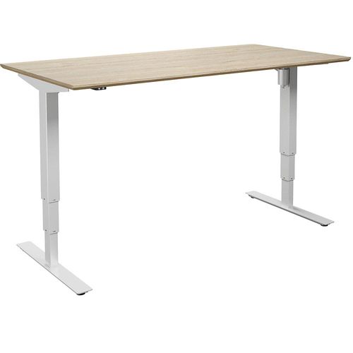 4061753261557 - Schreibtisch Atlanta Trend elektrisch höhenverstellbar gerade BxT 1600 x 800 mm Eiche weiß 4061753261557 - Schreibtisch Atlanta Trend elektrisch höhenverstellbar gerade BxT 1600 x 800 mm Eiche weiß
