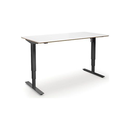 4061753261458 - Schreibtisch Atlanta Trend elektrisch höhenverstellbar gerade BxT 1400 x 800 mm weiß schwarz