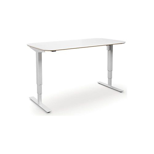 4061753261526 - Schreibtisch Atlanta Trend elektrisch höhenverstellbar gerade abgerundete Ecken BxT 1600 x 800 mm weiß weiß 4061753261526 - Schreibtisch Atlanta Trend elektrisch höhenverstellbar gerade abgerundete Ecken BxT 1600 x 800 mm weiß weiß