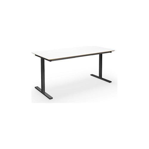 4061753269010 - Mehrzwecktisch DUO-T Trend gerade Platte abgerundete Ecken Tiefe 800 mm Breite 1400 mm weiß schwarz 4061753269010 - Mehrzwecktisch DUO-T Trend gerade Platte abgerundete Ecken Tiefe 800 mm Breite 1400 mm weiß schwarz