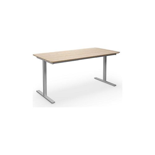4061753268976 - Mehrzwecktisch DUO-T Trend gerade Platte abgerundete Ecken Tiefe 800 mm Breite 1400 mm Eiche silber 4061753268976 - Mehrzwecktisch DUO-T Trend gerade Platte abgerundete Ecken Tiefe 800 mm Breite 1400 mm Eiche silber