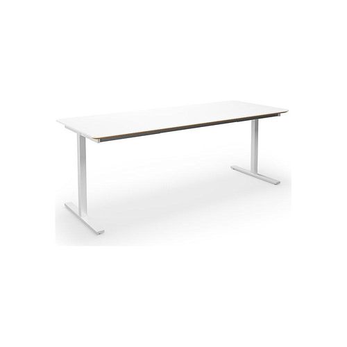 4061753269140 - Mehrzwecktisch DUO-T Trend gerade Platte abgerundete Ecken Tiefe 800 mm Breite 1800 mm weiß weiß 4061753269140 - Mehrzwecktisch DUO-T Trend gerade Platte abgerundete Ecken Tiefe 800 mm Breite 1800 mm weiß weiß